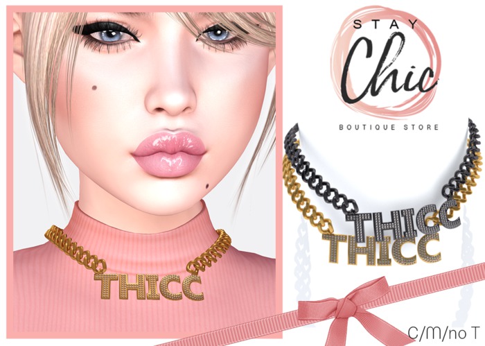 Stay Chic - Be THICC silver(add me)