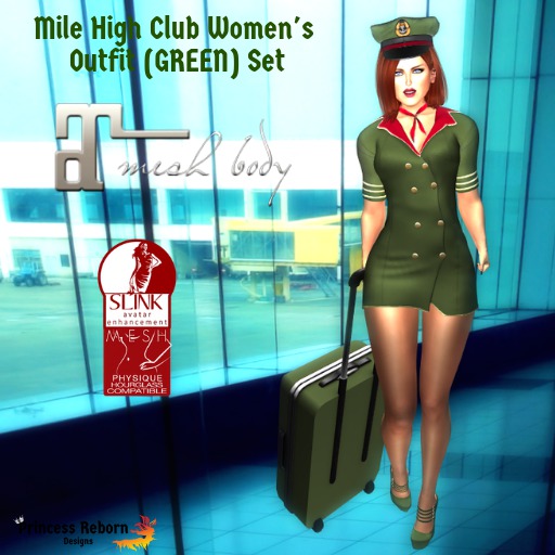 second-life-marketplace-mile-high-club-women-s-outfit-green-set-boxed