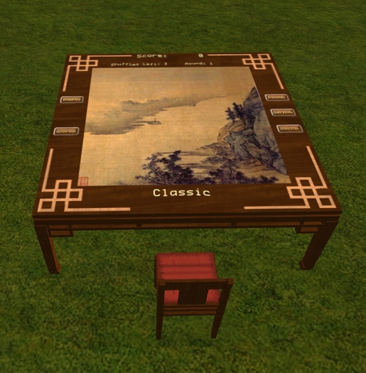 Mahjong Table With Chair