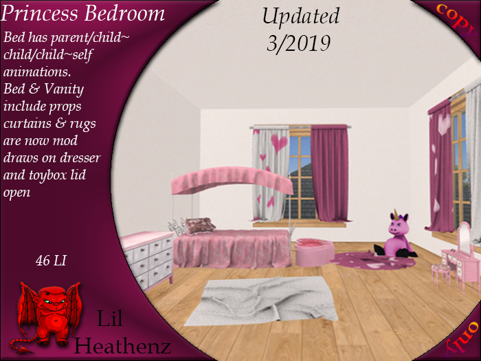 ~LH~Princess Bedroom Set Updated 3/19 (Box)