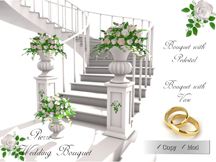 Maya's  - Pierre -  Wedding bouquet / Roses /  Set