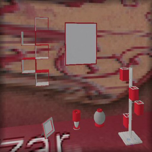 WHITE AND RED FURNITURE SET 6 PIECES 20 LI