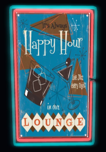 Happy Hour Neon Sign
