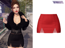 TETRA - Cara Lace Skirt (Red)