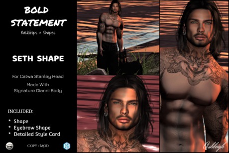 Second Life Marketplace Seth Male Shape By Bold Statement