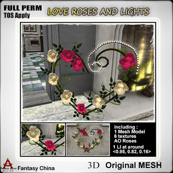 Love Roses Sl Second Life Marketplace - Full Perm Valentine - love roses and lights