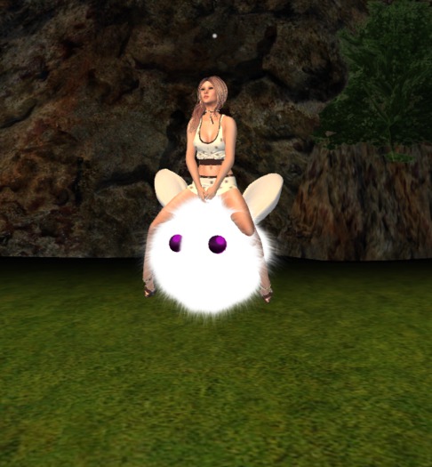 White Bunny Happy Ball