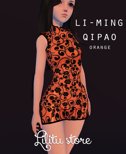Li-Ming Qipao (Orange) - Lilitu Store