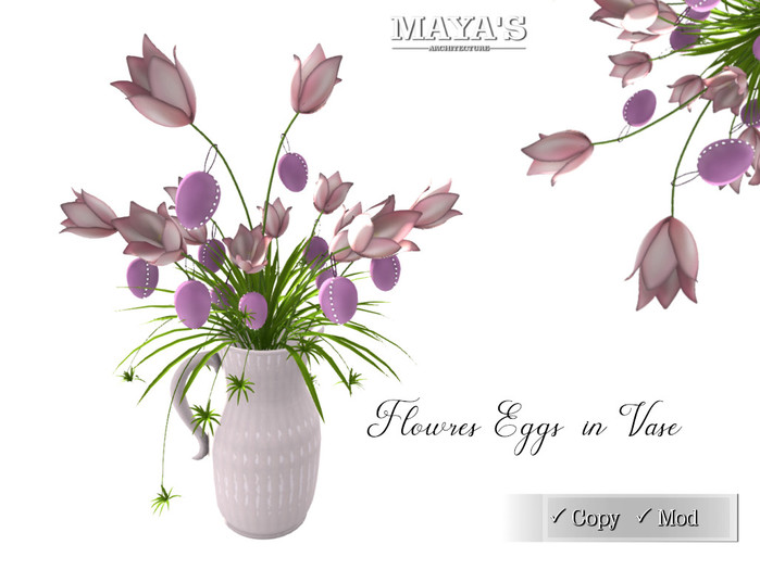 Maya's - Flowers Eggs in Vase