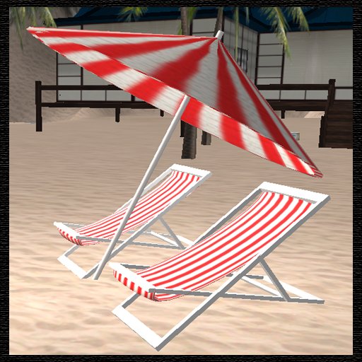 Beach chair set Animated sit
