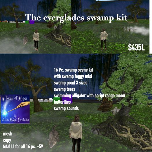 ****16 pc.Everglades  Swamp scene kit-crate