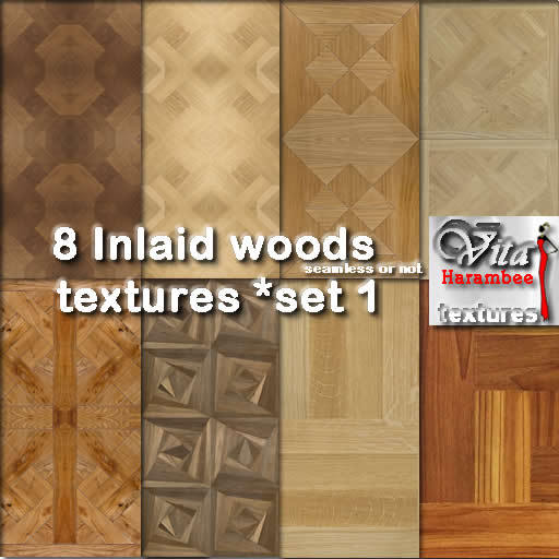 8 Inlaid woods FP set1