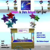 Unicorn & Stars Balloons Bouquets giver -crate