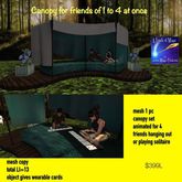 Canopy for friends of 4 with solitaire-crate