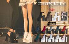 Momento. Buckle Ankle Boots Pastel blue 1