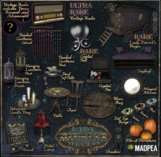 MadPea Lady Kismet's Secrets - Blue Evil Eye Ring