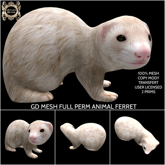 GD MESH FULL PERM ANIMAL FERRET
