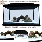 GD MESH FULL PERM AQUARIUM WITH ROCKS