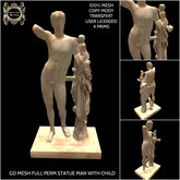 GD MESH FULL PERM STATUE MAN WITH CHILD