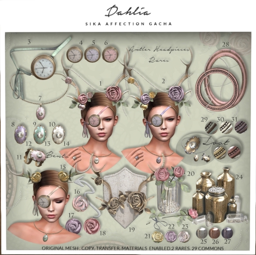 Dahlia - Sika Affection - Fawn Antlers - Purple 17 (REZ)