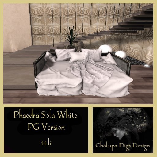 Phaedra Sofa PG White