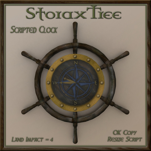 Ship Wheel Nautical Clock B6