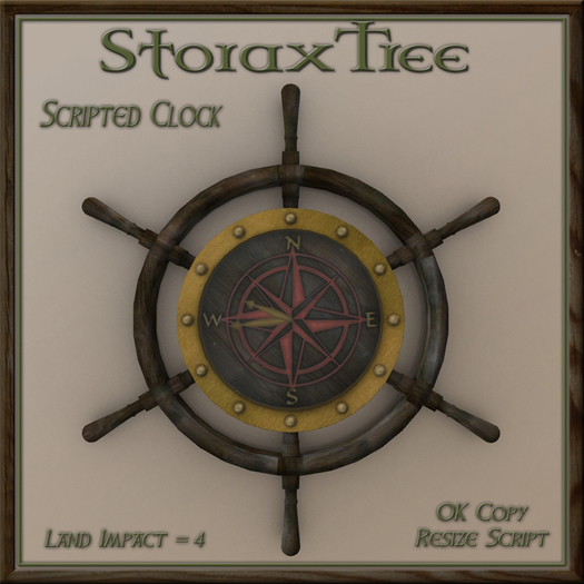 Ship Wheel Nautical Clock B1