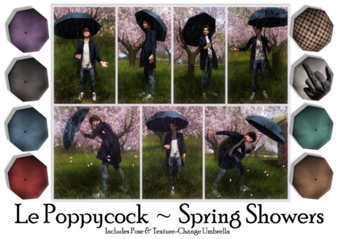 Le Poppycock *Spring Showers* Pose & Prop set