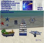 6 pc. Nautical decor set-crate