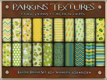 Parkins Textures - Easter Fresh Set - 20x Full Perm Seamless 1024 - Fabric, Clothing, Cloth, Egg, Bunny, Kid, Child