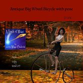 Antique Big Wheel Bicycle with pose-crate