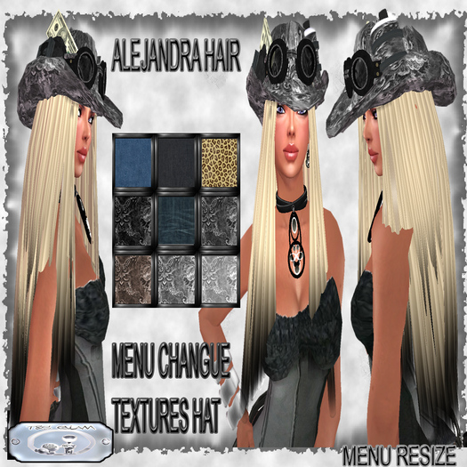--->T&S GLaMouR<--- Alejandra Hair Blonde/Black - Changue texture  DOLLARBIE - FREE