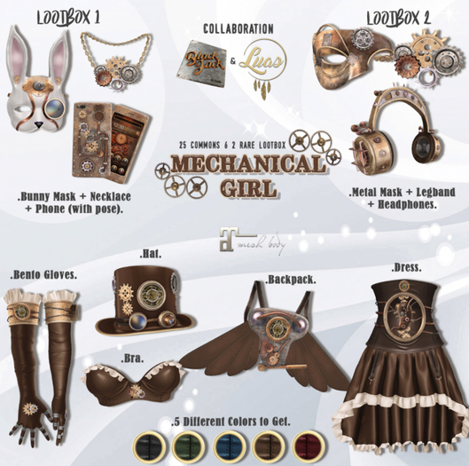 Luas & BJK Mechanical Girl Bento Gloves Green