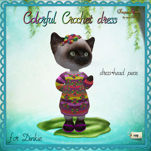 Dinkie * colorful crochet dress