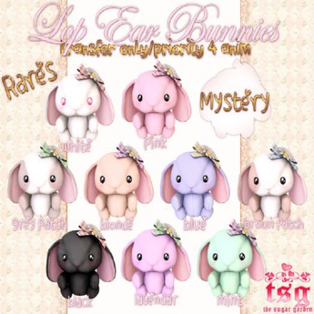 Second Life Marketplace - .tsg. Lop Ear Bunny - Blue *CHIBI*