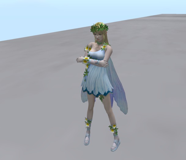Fairy Girl tiny animesh standing flirt ao