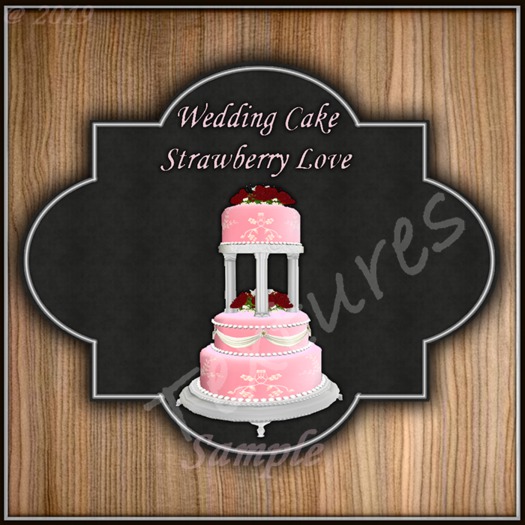 DFS TEXTURE -  Wedding Cake Strawberry Love (full Perm)