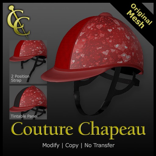 CC Equestrian Riding Helmet {Red Hearts}