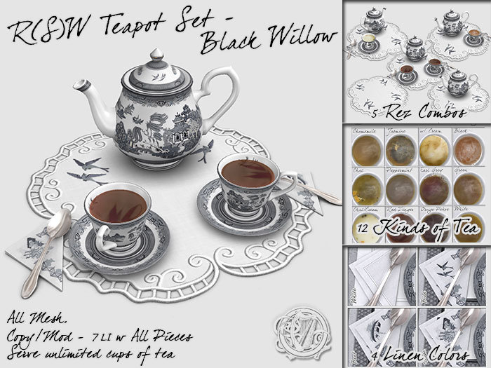 R(S)W Tea Pot Set - Black Willow