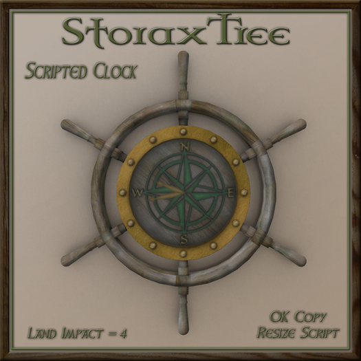 Ship Wheel Nautical Clock A14