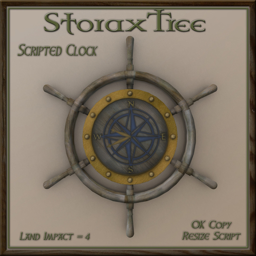 Ship Wheel Nautical Clock A6