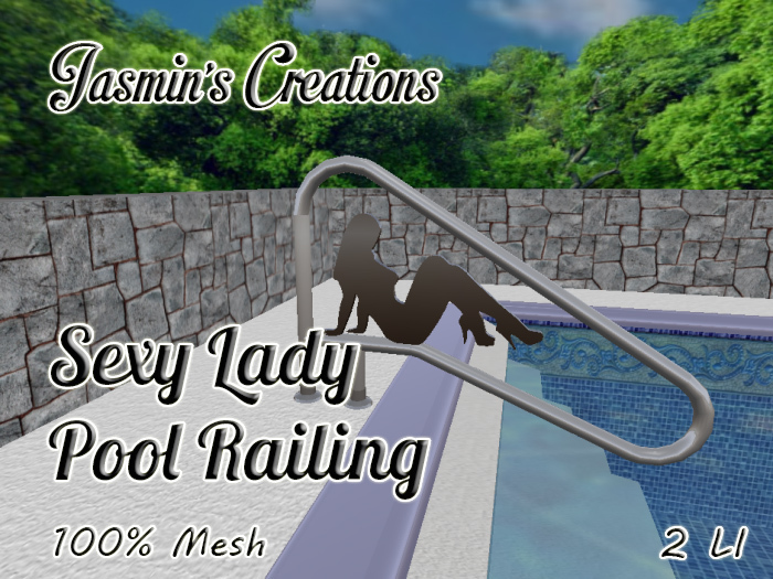 Sexy Lady Pool Railing --By Jasmin's Creations