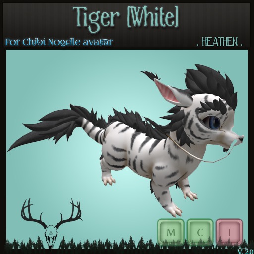 [-. HEATHEN .-] - Chibi Noodle - Tiger[White]
