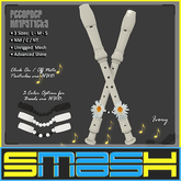 SMASH - Recorder Hairsticks (Ivory) BAG