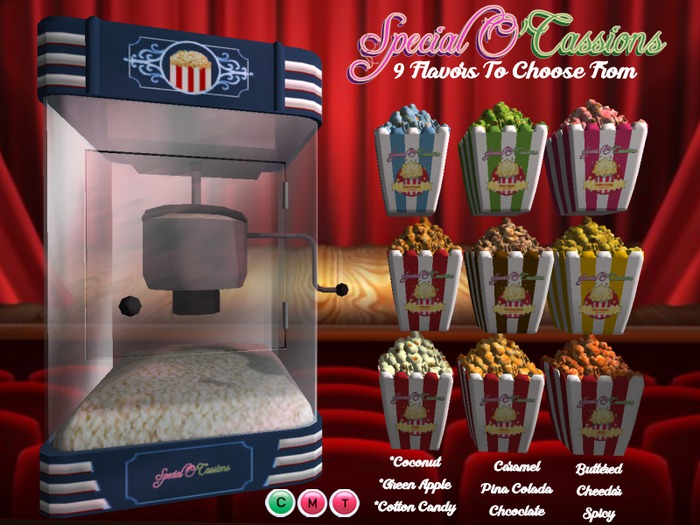 ~SO~ Delivery Box -  Popcorn Machine - Blue