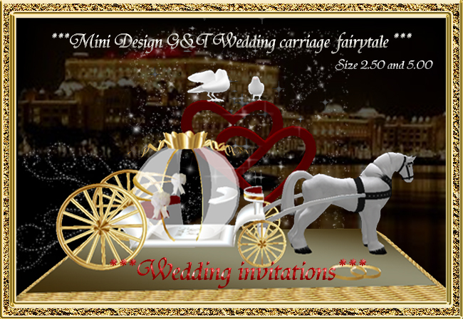 Wedding invitations mini carriage