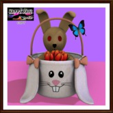 Easter - Bunny in Bunny Basket- Orange
