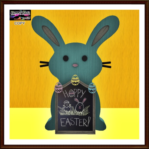 Easter - Bunny with Chalkboard 3 (Resizeable)