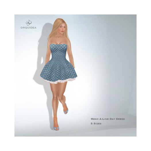 ORQUIDEA Blue A-Line Dress MESH