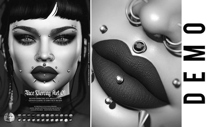 -SU!- Face Piercing Set 01 DEMO